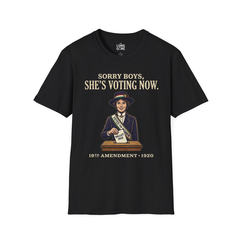 She's Voting Now T-Shirt — 19th Amendment Suffragette