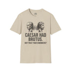 Caesar Had Brutus T-shirt — "Why Trust Your Coworkers?"